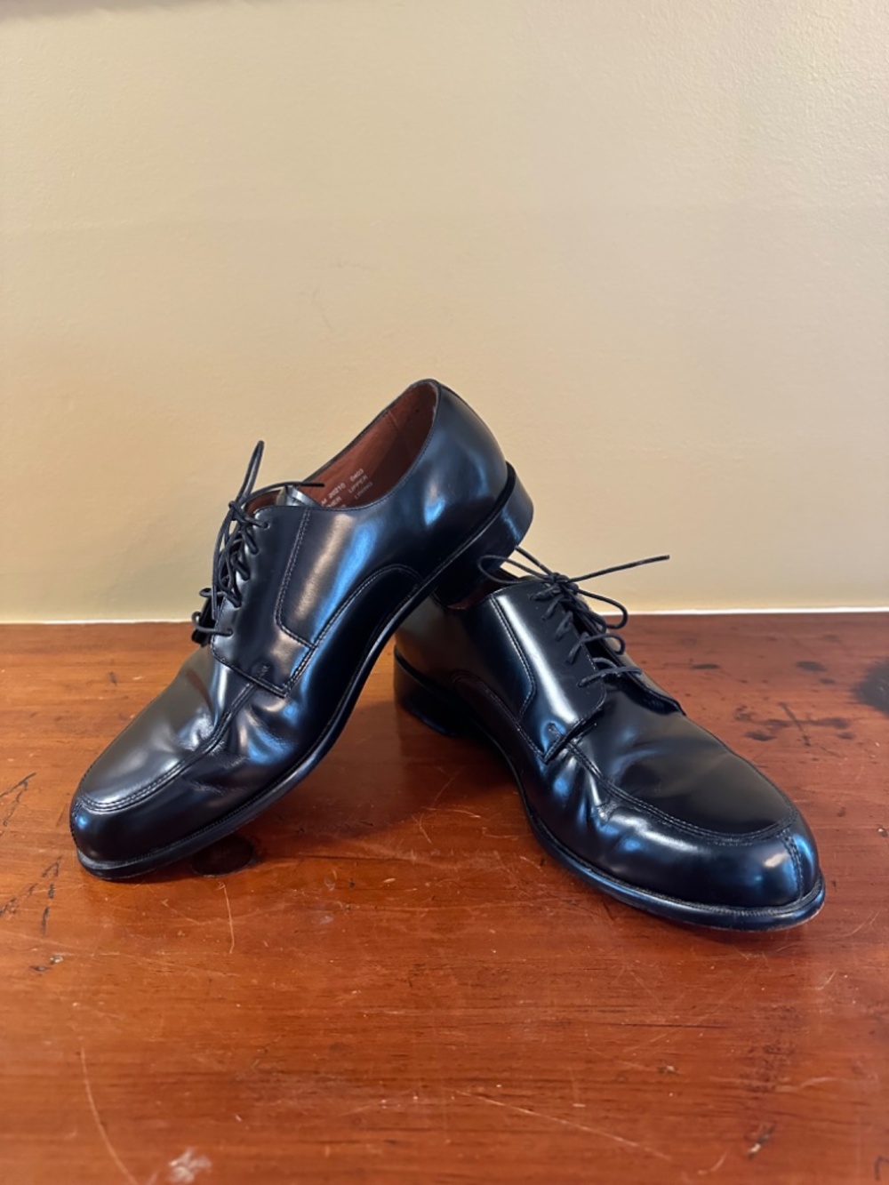 Bostonian Classics First Flex Men's Black Leather Dress Shoes Size 11.5 M